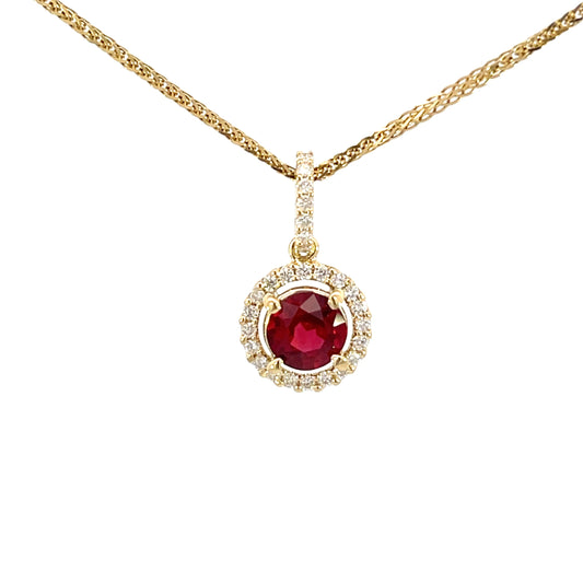 Ruby & Diamond Pendant - J36229