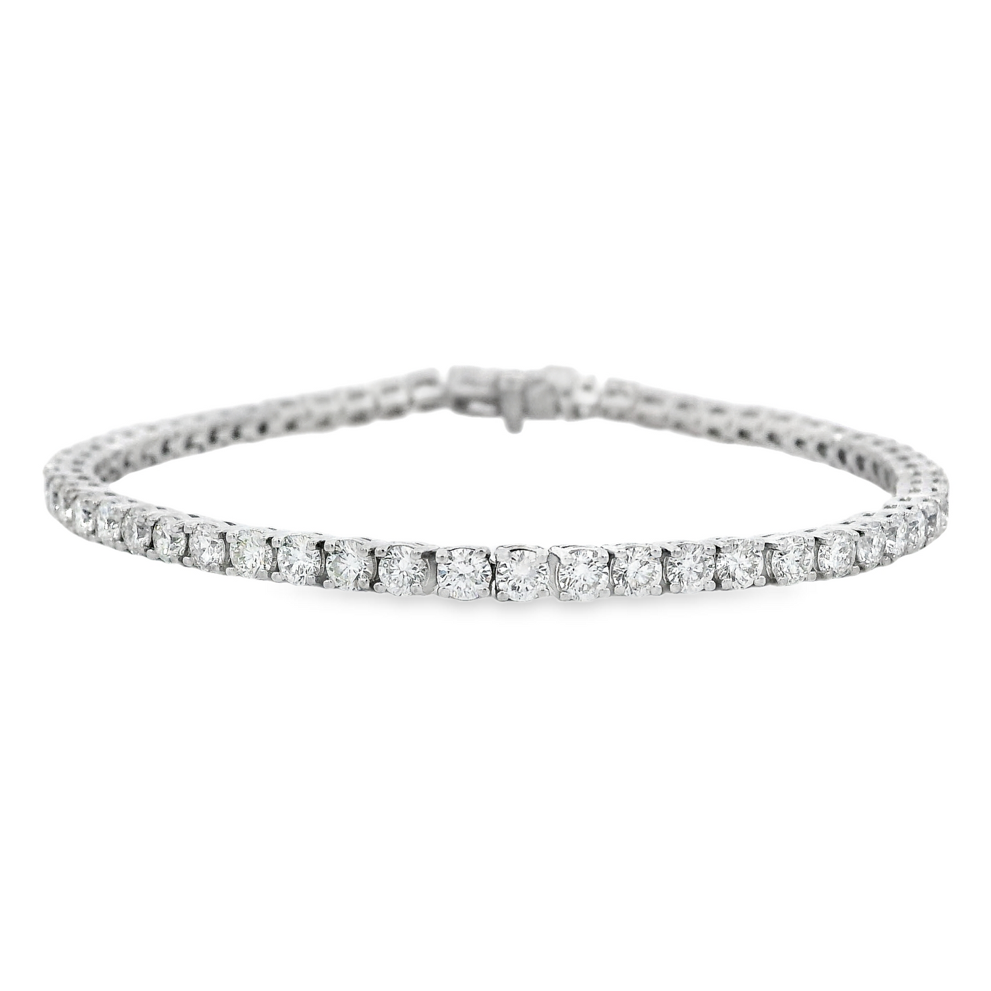 14K White Gold - Diamond Tennis Bracelet - J36575