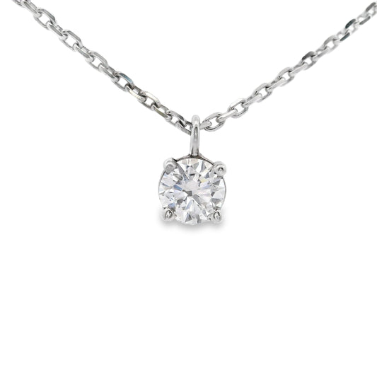 14K White gold pendant set with round brilliant diamond, item number J37049 - ABC Jewelry Co