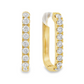 18K Yellow Gold - Diamond Hoop Earrings - J37087