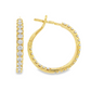 18K Yellow Gold - Diamond Hoop Earrings - J37169