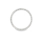 14K White gold eternity band set with princess cut blue sapphires. Item J37260 - ABC Jewelry Co. 