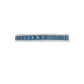 14K White gold eternity band set with princess cut blue sapphires. Item J37260 - ABC Jewelry Co. 