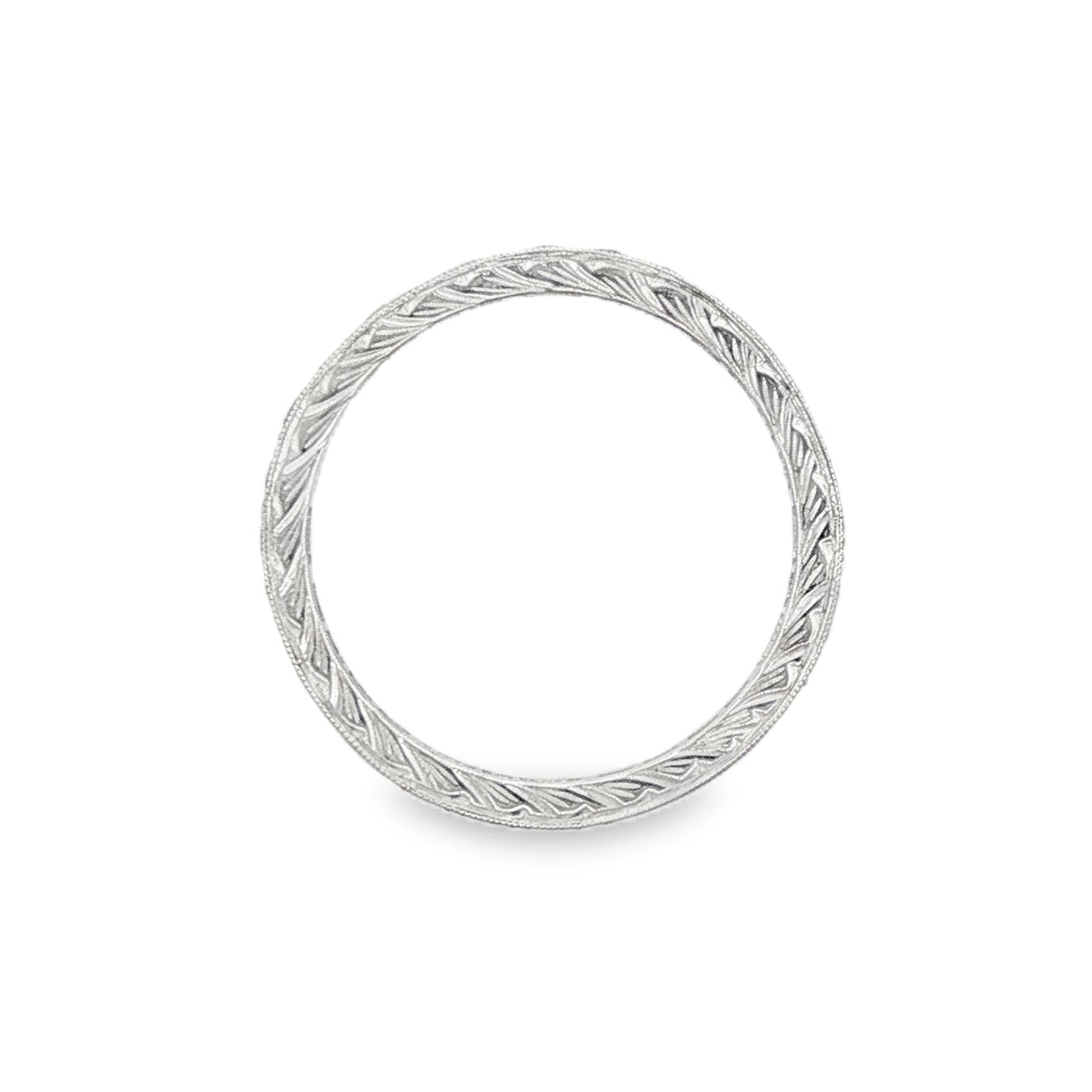 18K White gold eternity band set with princess set blue sapphires and round brilliant diamonds. Item J37387 - ABC Jewelry Co. 