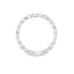 14K White gold eternity band bezel set with round blue sapphires. Item J37389 - ABC Jewelry Co. 