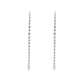 14K White gold long dangle earrings set with round brilliant diamonds. Item J37457 - ABC Jewelry Co