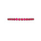18K White gold eternity band set with brilliant cut rubies. Item J37475 - ABC Jewelry Co. 