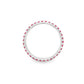 18K White gold eternity band set with brilliant cut rubies. Item J37475 - ABC Jewelry Co. 