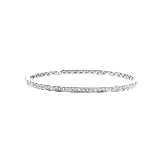 18K White Gold - Bangle Bracelet - J37485