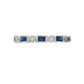 18K White gold eternity band set with blue sapphires and diamonds. Item J37559 - ABC Jewelry Co.