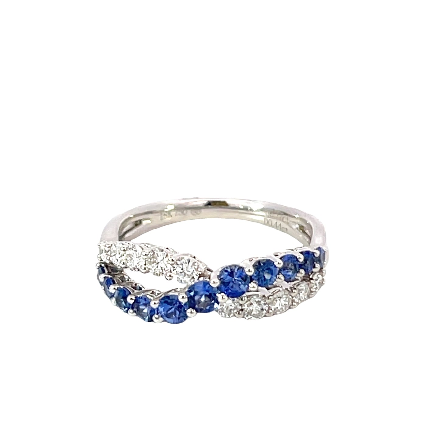 Blue Sapphire & Diamond Band - J37605