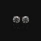 14K White gold stud earrings set with round brilliant diamonds. Item J37948 - ABC Jewelry Co. 