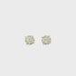 18K Yellow gold diamond cluster stud earrings. Item J37481 - ABC Jewelry Co