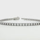 14K white gold tennis bracelet set with round brilliant diamonds. Item J38668 - ABC Jewelry Co.
