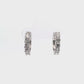 18K White gold hoop earrings set with round brilliant diamonds - item J37695, ABC Jewelry Co. 