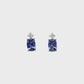 14K White Gold - Tanzanite & Diamond Earrings - J37860
