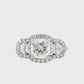 18K White Gold - Halo Engagement Ring - 22225