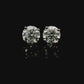 14K White gold studs set with round brilliant diamonds. Item J37909 - ABC Jewelry Co. 