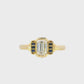 14K Yellow Gold - Emerald Cut Diamond Ring - J34812