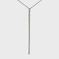 18K White gold necklace with vertical bar pendant set with diamonds, item J35009 - ABC Jewelry Co
