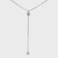 14K White Gold - Diamond Y Drop Necklace - J34763