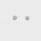 18K White gold stud earrings set with round brilliant diamonds. Item J37480 - ABC Jewelry Co.