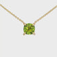 14K Yellow Gold - Peridot Necklace - J37503