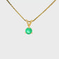 14K Yellow Gold - Emerald Pendant - J37337