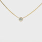 14K Yellow gold bezel set solitaire necklace. Item J38378 - ABC Jewelry Co