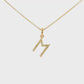 14K Yellow Gold - Diamond Set Initial Necklace - J38613