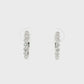 14K White gold diamond set hoop earrings. Item J38846 - ABC Jewelry Co. 