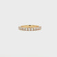 14K Yellow gold band set with round brilliant diamonds. Item J39109 - ABC Jewelry Co. 
