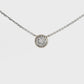 14K White Gold - Bezel Set Diamond Necklace - J37250