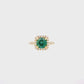 Round emerald and Diamond ring