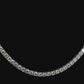 14K White gold tennis necklace set with round brilliant diamonds. Item J39087 - ABC Jewelry Co.