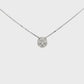 18K White gold diamond cluster pendant set with round brilliant diamonds. Item J37717 - ABC Jewelry Co. 