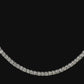 18K White gold tennis necklace set with round brilliant diamonds. Item J36278 - ABC Jewelry Co.