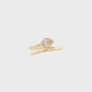 14K Yellow gold wrap style ring set with 1 pear shape diamond. Item J38676 - ABC Jewelry Co. 