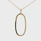 14K Yellow gold necklace and oval pendant with diamond set bail. Item J35007 - ABC Jewelry Co