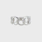 18K White Gold - Diamond Band - J35617