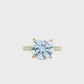 14K Yellow Gold - LAB GROWN DIAMOND Engagement Ring - J38005