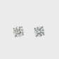 14K White gold studs with round brilliant diamonds. Item J38584 - ABC Jewelry Co. 