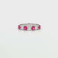 18K White gold band set with alternating diamonds and rubies. Item J37709 - ABC Jewelry Co. 