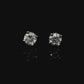 14K White gold stud earrings set with round brilliant diamonds. Item J38637 - ABC Jewelry Co. 