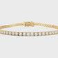 14K Yellow gold tennis bracelet set with round brilliant diamonds. Item J38987 - ABC Jewelry Co. 