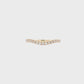 14K Yellow gold curved diamond band. Item J39002 - ABC Jewelry Co. 