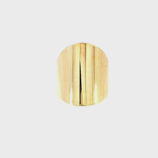 14K Yellow gold long fashion band. Item J35549 - ABC Jewelry Co