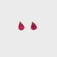 14K Yellow gold stud earrings set with pear shape rubies. Item 3597 - ABC Jewelry Co. 