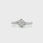 18K White gold diamond cluster ring with bypass style shank. Item 18250 - ABC Jewelry Co. 