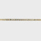 14K Yellow gold bangle bracelet set with round brilliant diamonds. Item J38576 - ABC Jewelry Co. 